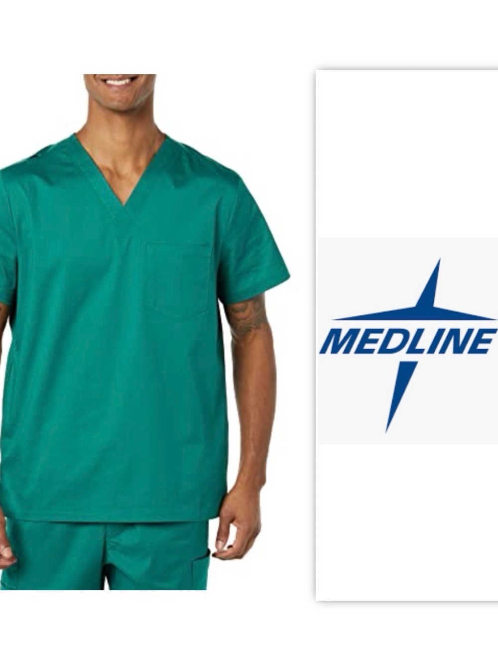 MEDLINE CottonCare Unisex 100% Cotton Reversible Scrub Top And Pants Set